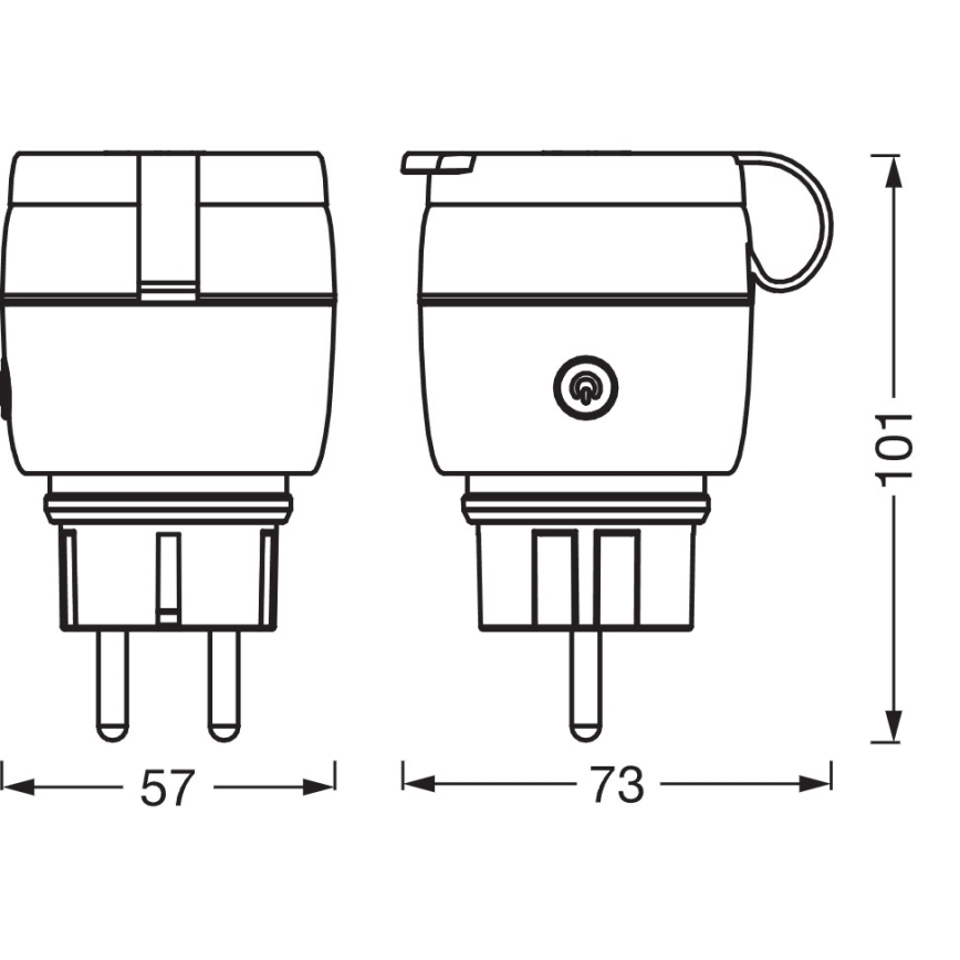 Osram - Tomada inteligente para exterior SMART+ SCHUKO 3680W/230V/16A IP44