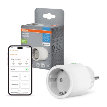 Osram - Tomada inteligente SMART+ MATTER SCHUKO 2300W/230V/10A Wi-Fi branca