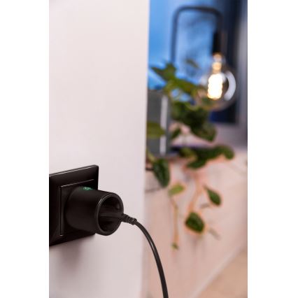 Osram - Tomada inteligente SMART+ MATTER SCHUKO 2300W/230V/10A Wi-Fi preta