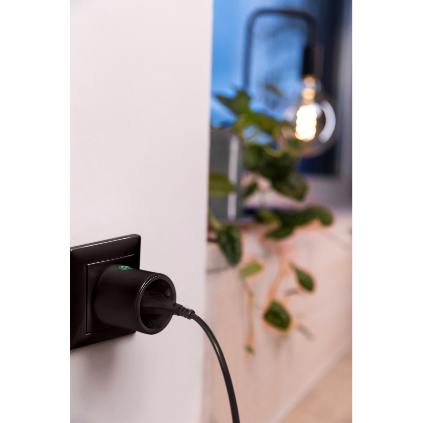 Osram - Tomada inteligente SMART+ MATTER SCHUKO 2300W/230V/10A Wi-Fi preta