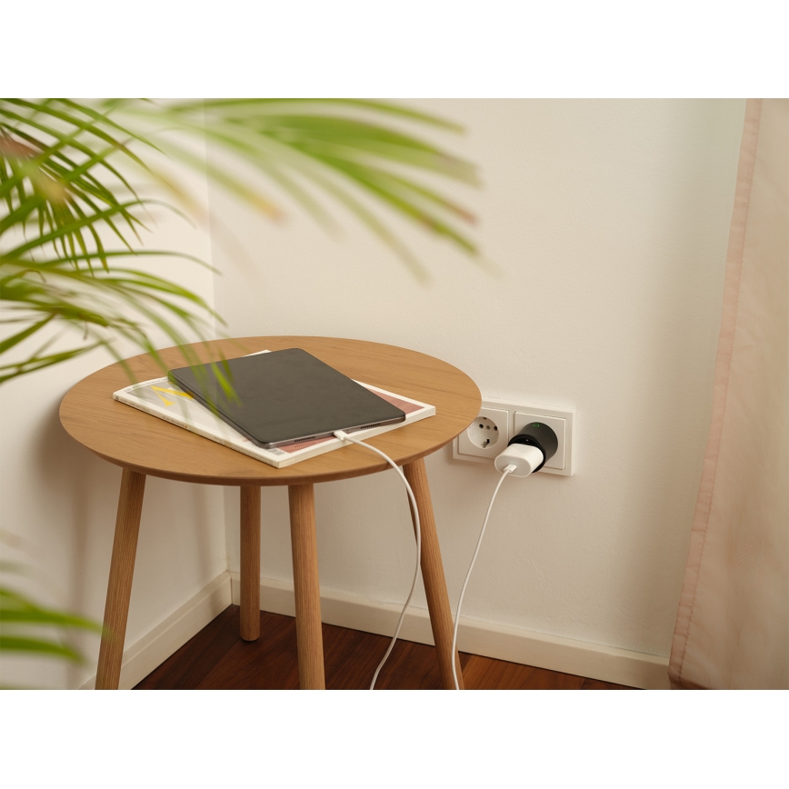 Osram - Tomada inteligente SMART+ MATTER SCHUKO 2300W/230V/10A Wi-Fi preta