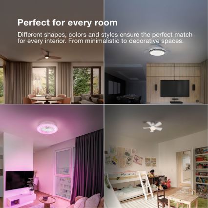 Osram - Ventilador de teto LED regulável FOHN LED/18W/230V 3000/4000/6500K + controlo remoto