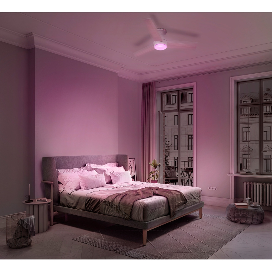 Osram - Ventilador de tecto LED RGB regulável NORDES LED/18W/230V 3000-6500K + controlo remoto