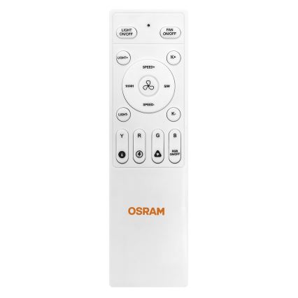 Osram - Ventilador de tecto LED RGB regulável NORDES LED/18W/230V 3000-6500K + controlo remoto