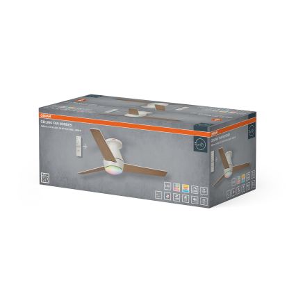 Osram - Ventilador de tecto LED RGB regulável NORDES LED/18W/230V 3000-6500K + controlo remoto