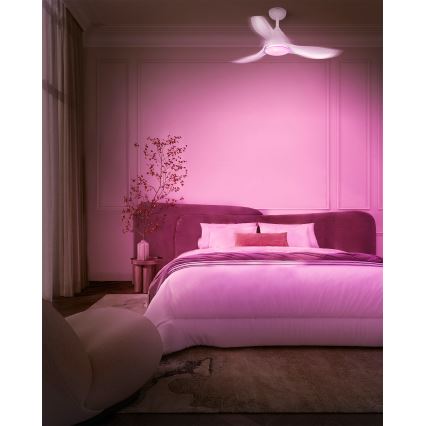 Osram - Ventilador de teto LED RGB regulável NORDES LED/18W/230V 3000-6500K + controlo remoto