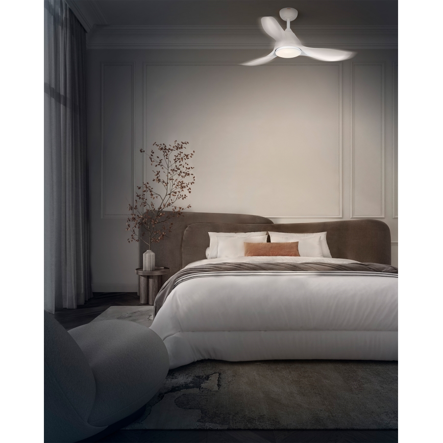 Osram - Ventilador de teto LED RGB regulável NORDES LED/18W/230V 3000-6500K + controlo remoto