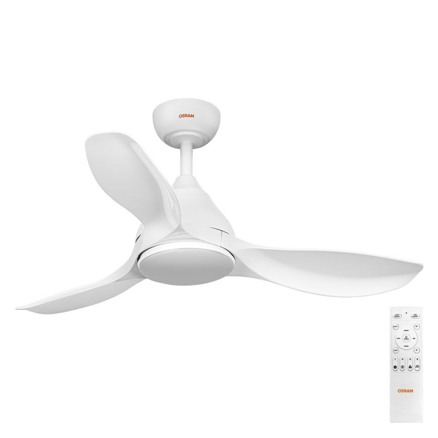 Osram - Ventilador de teto LED RGB regulável NORDES LED/18W/230V 3000-6500K + controlo remoto