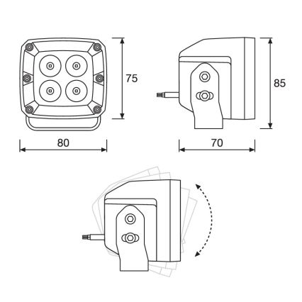 Osram - Kit com 2 faróis de LED para automóvel LEDRIVING WL VX80-SP LED/20W/12/24V 6000K IP67