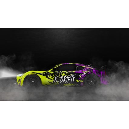 Overmax - carro drift RC com controlo remoto X-DRIFT 1000 mAh amarelo/roxo