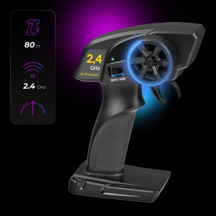 Overmax - carro drift RC com controlo remoto X-DRIFT 1000 mAh amarelo/roxo