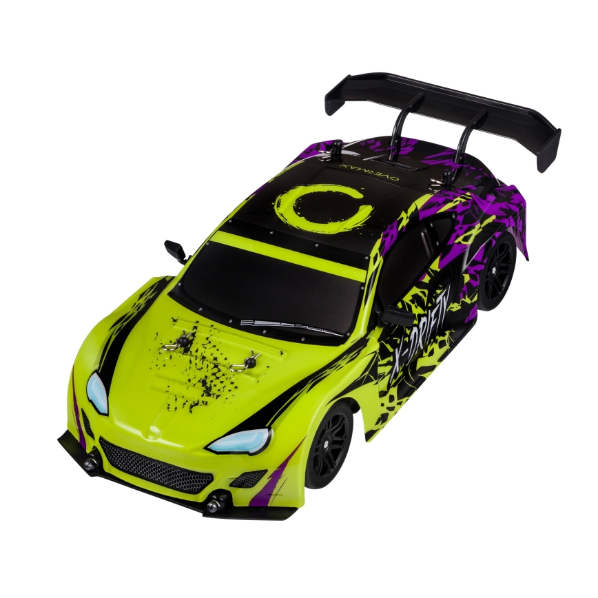 Overmax - carro drift RC com controlo remoto X-DRIFT 1000 mAh amarelo/roxo