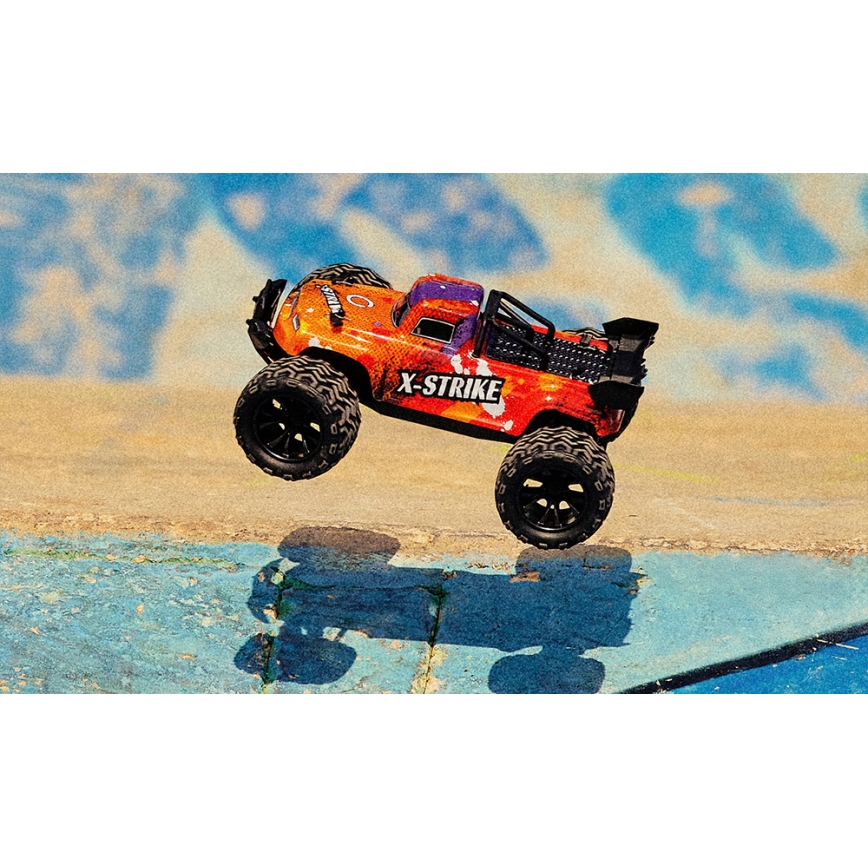 Overmax - Carro RC com comando remoto X-STRIKE 3000 mAh preto/laranja