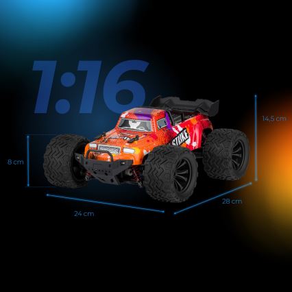 Overmax - Carro RC com comando remoto X-STRIKE 3000 mAh preto/laranja
