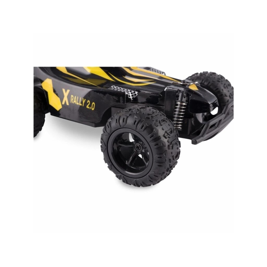 Overmax - Carro RC com controlo remoto X-RALLY 2.0 1200 mAh Preto/Amarelo