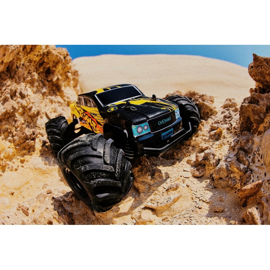 Overmax - Carro RC de controlo remoto X-JOLT 1000 mAh preto/amarelo