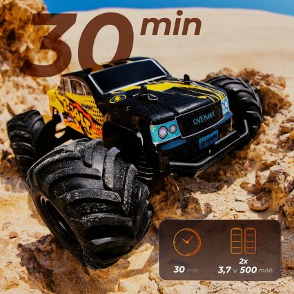 Overmax - Carro RC de controlo remoto X-JOLT 1000 mAh preto/amarelo