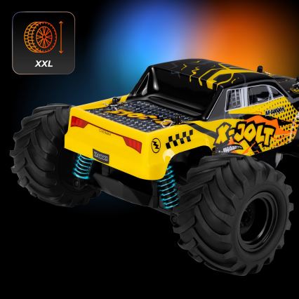 Overmax - Carro RC de controlo remoto X-JOLT 1000 mAh preto/amarelo
