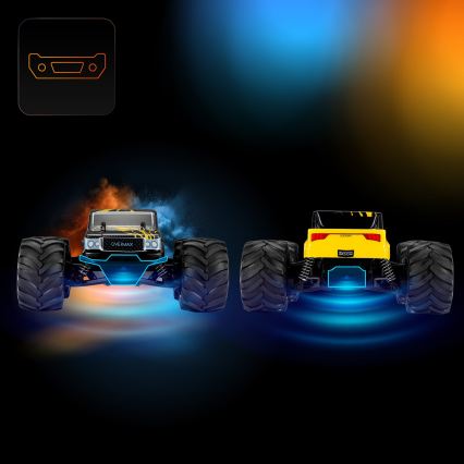 Overmax - Carro RC de controlo remoto X-JOLT 1000 mAh preto/amarelo