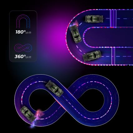 Overmax - Carro de drift RC 2 em 1 X-OVERSLIDE com comando remoto, 1000 mAh, preto/verde/azul/vermelho