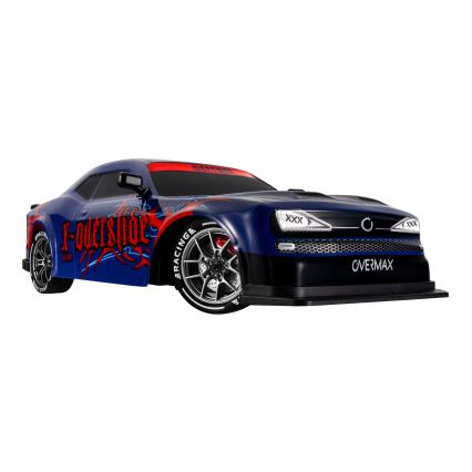 Overmax - Carro de drift RC 2 em 1 X-OVERSLIDE com comando remoto, 1000 mAh, preto/verde/azul/vermelho