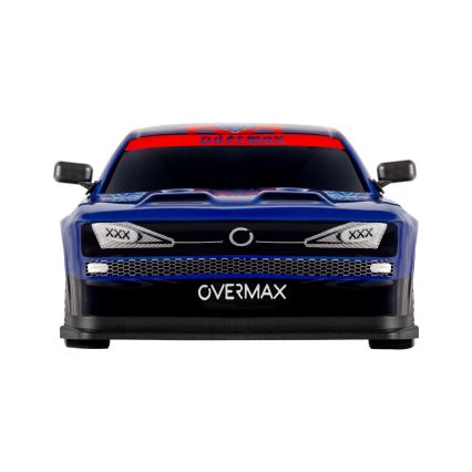 Overmax - Carro de drift RC 2 em 1 X-OVERSLIDE com comando remoto, 1000 mAh, preto/verde/azul/vermelho