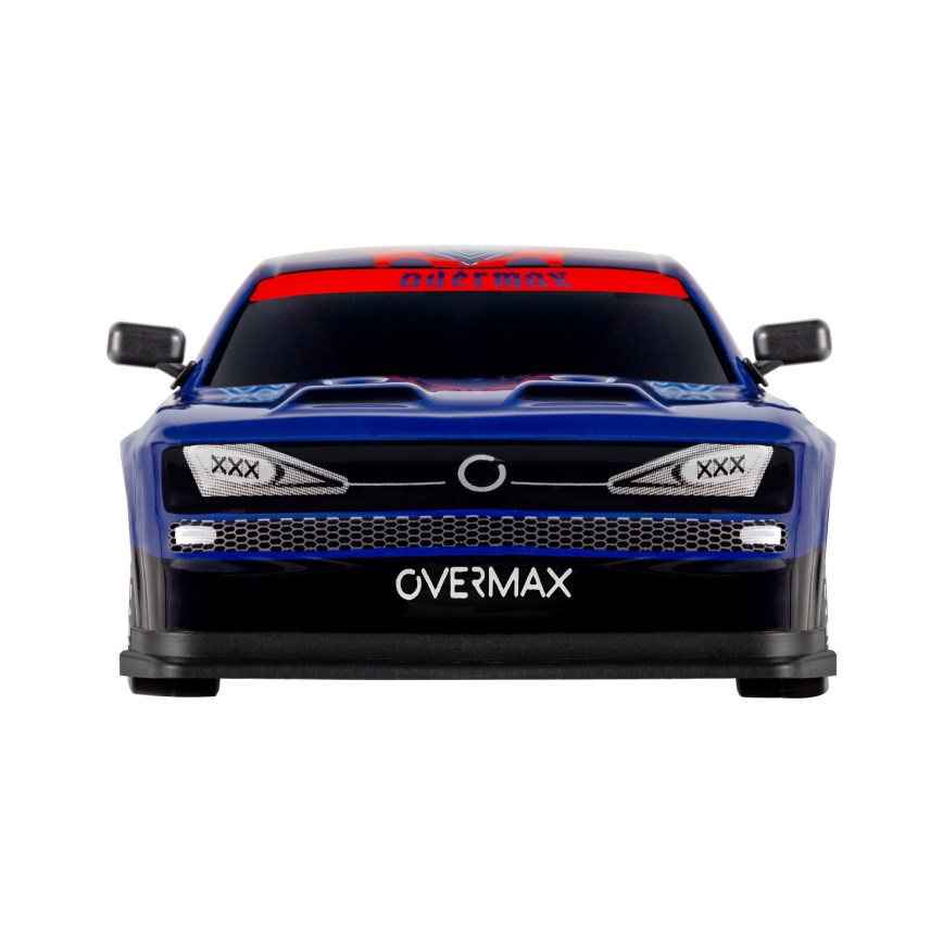 Overmax - Carro de drift RC 2 em 1 X-OVERSLIDE com comando remoto, 1000 mAh, preto/verde/azul/vermelho