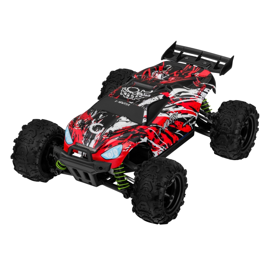 Overmax - Carro RC com comando remoto 2 em 1 X-MONSTER 3.5 1700 mAh preto/vermelho/verde