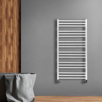 P.M.H. AV4W - Radiador toalheiro para casa de banho AVENTO 567 W, 121 cm, branco