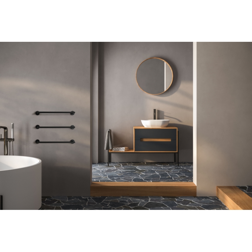 P.M.H. IN1B-R - Toalheiro elétrico INGA 17W/230V 85,9 cm IP44 direito/preto