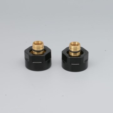 P.M.H. M16B2024 - Conector de compressão para válvula VISION/INTER preto/alupex 16 mm