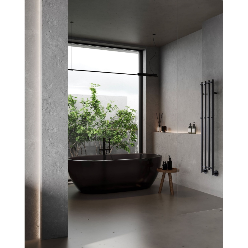 P.M.H. MO1B-RK - Toalheiro elétrico MONA 93W/230V 153,3 cm IP44 preto