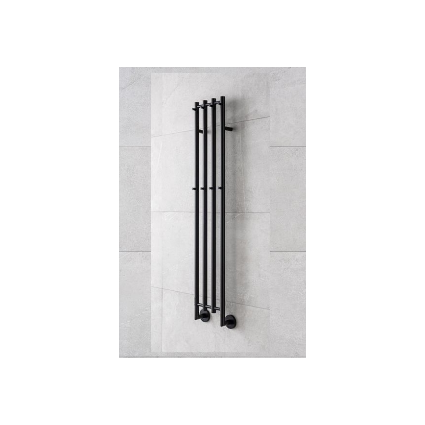 P.M.H. MO1B-RK - Toalheiro elétrico MONA 93W/230V 153,3 cm IP44 preto