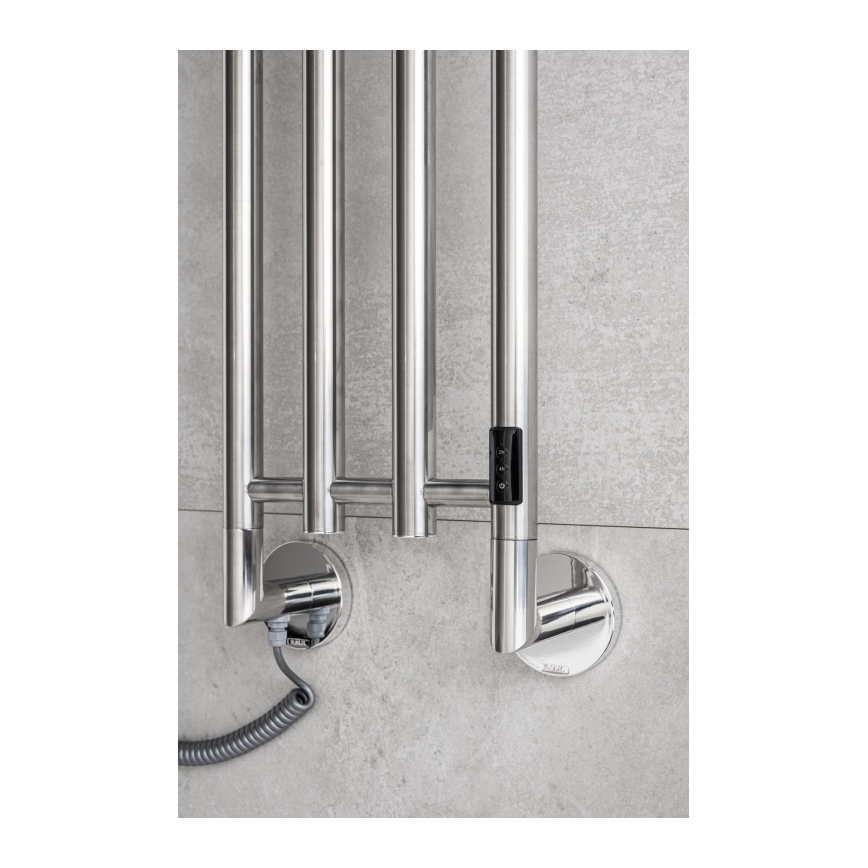 P.M.H. MO1SS-L - Toalheiro elétrico MONA 93W/230V 153,3 cm IP44 aço inoxidável polido