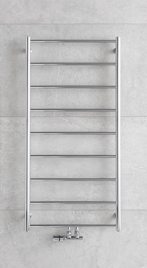 P.M.H. NS4C-M - Radiador-toalheiro em escada para casa de banho NAAS 222W 121 cm cromado brilhante