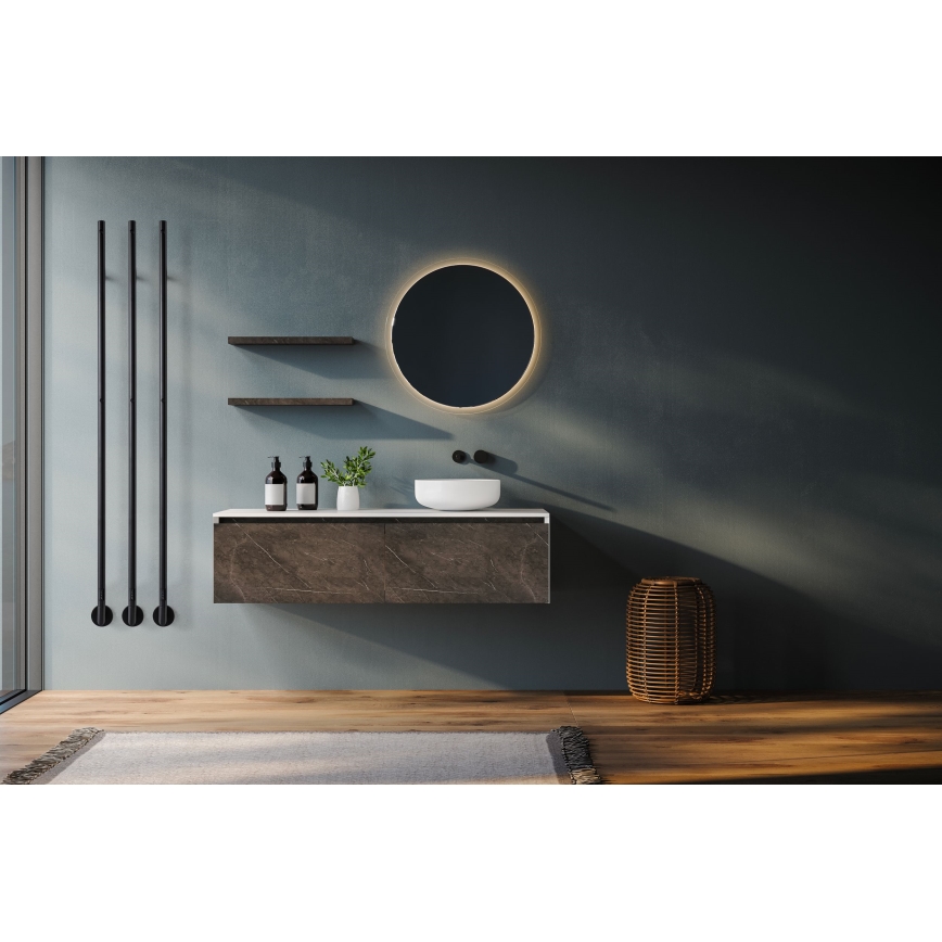 P.M.H. OL1B - Toalheiro elétrico OLE 24W/230V 170 cm IP44 preto