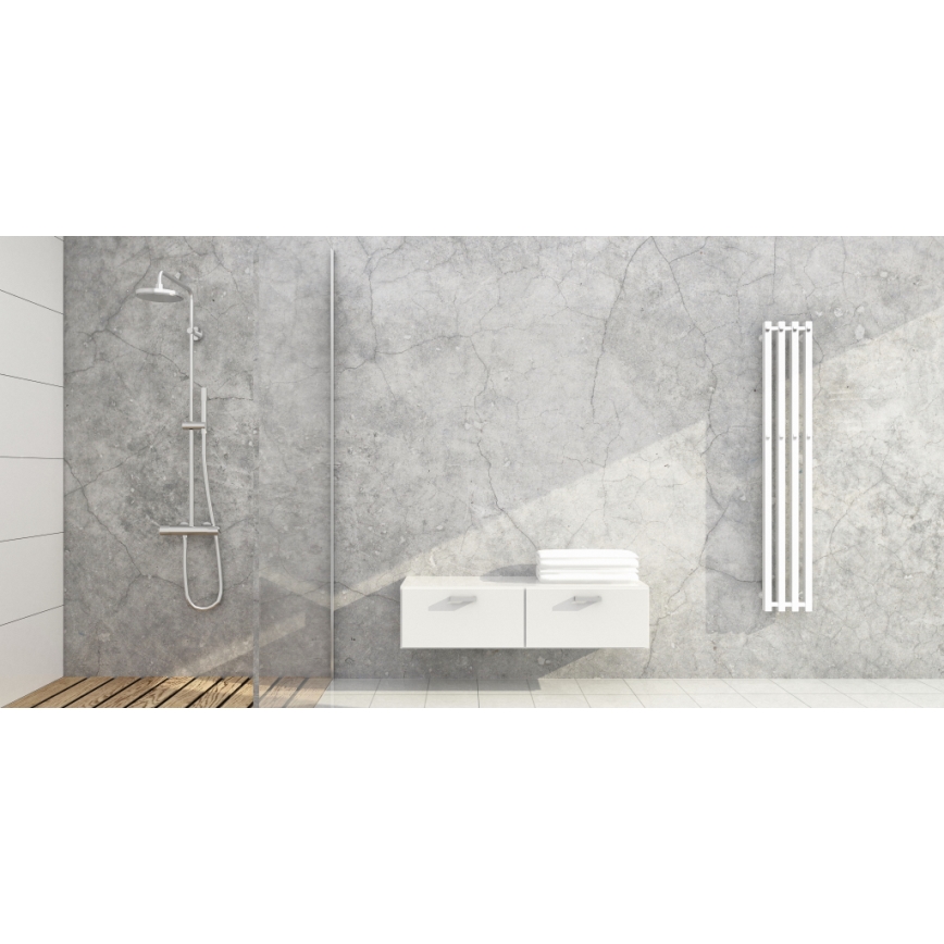 P.M.H. P2W/4 - Toalheiro aquecido em escada PLUTO 406 W 150 cm branco