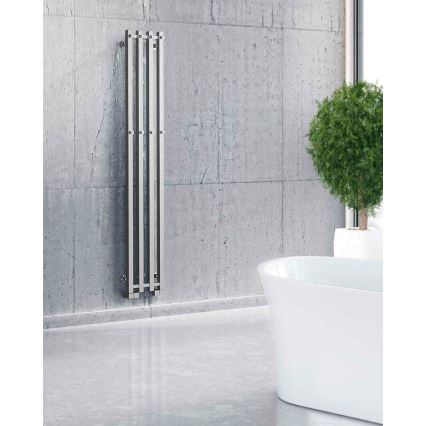 P.M.H. PX2C/4 - Radiador-toalheiro para casa de banho PLUTO X, 350 W, 150 cm, cromo brilhante