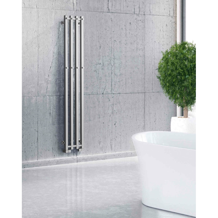 P.M.H. PX2C/4 - Radiador-toalheiro para casa de banho PLUTO X, 350 W, 150 cm, cromo brilhante