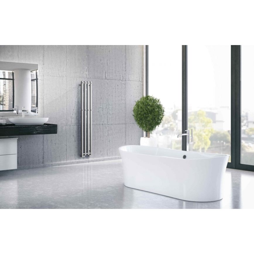 P.M.H. PX2C/4 - Radiador-toalheiro para casa de banho PLUTO X, 350 W, 150 cm, cromo brilhante