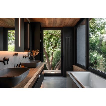 P.M.H. R2B - Radiador-toalheiro em escada para casa de banho ROSENDAL 350 W 150 cm preto