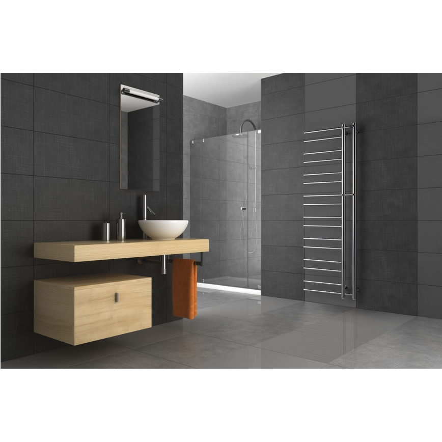 P.M.H. T2C-L - Radiador toalheiro para casa de banho THEIA 352W 154 cm esquerdo/cromado brilhante