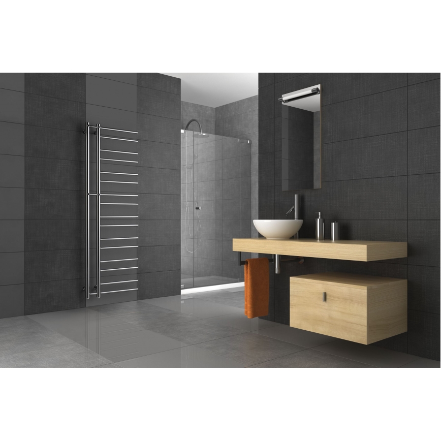 P.M.H. T2C - Toalheiro aquecido para casa de banho THEIA 352W 154 cm direito/cromado brilhante