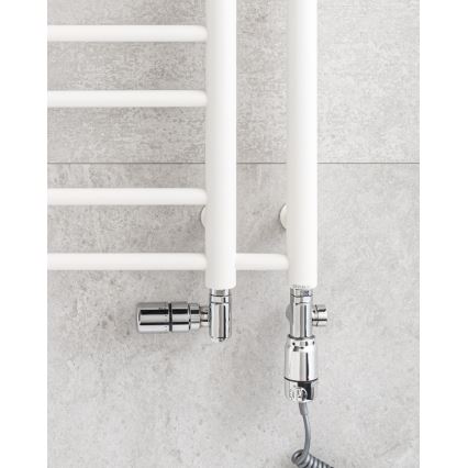 P.M.H. T2W-L - Radiador-toalheiro para casa de banho THEIA 352 W 154 cm ligação à esquerda/branco