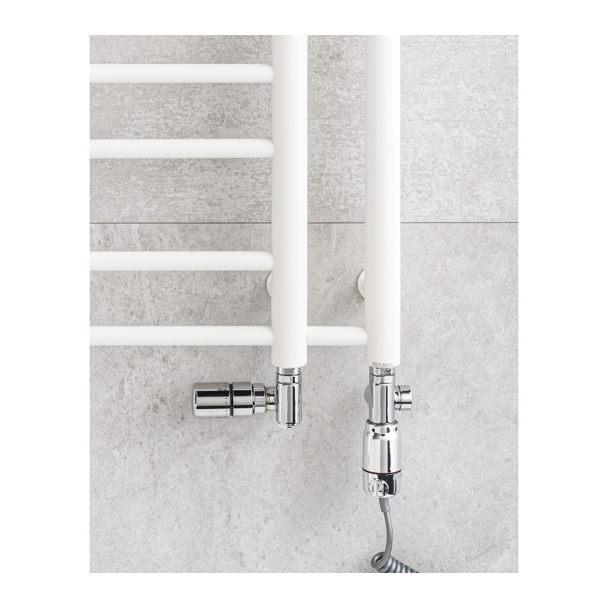 P.M.H. T2W-L - Radiador-toalheiro para casa de banho THEIA 352 W 154 cm ligação à esquerda/branco