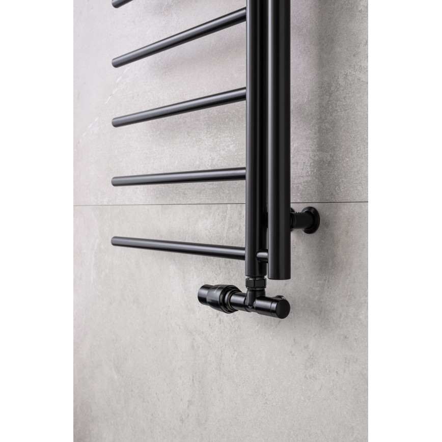 P.M.H. UNIKO-LB-EK - Válvula com cabeça termostática UNIKO esquerda/preta