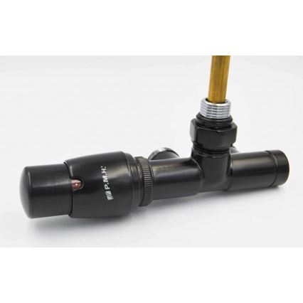 P.M.H. UNIKO-LB-EK - Válvula com cabeça termostática UNIKO esquerda/preta