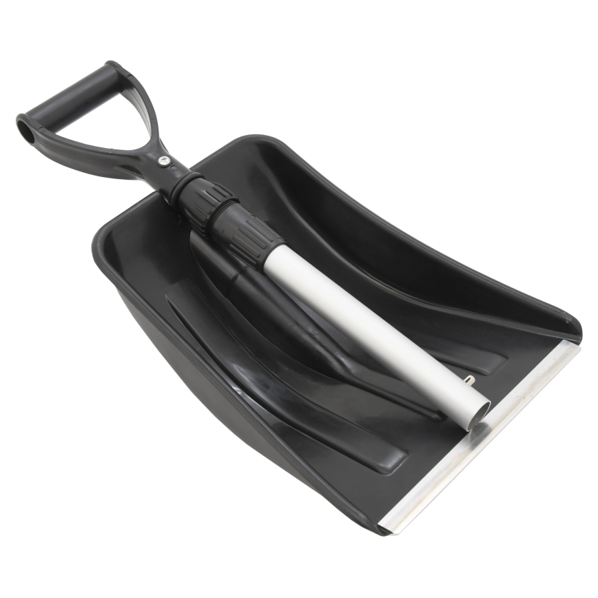 Pá telescópica de neve preta/cinzento