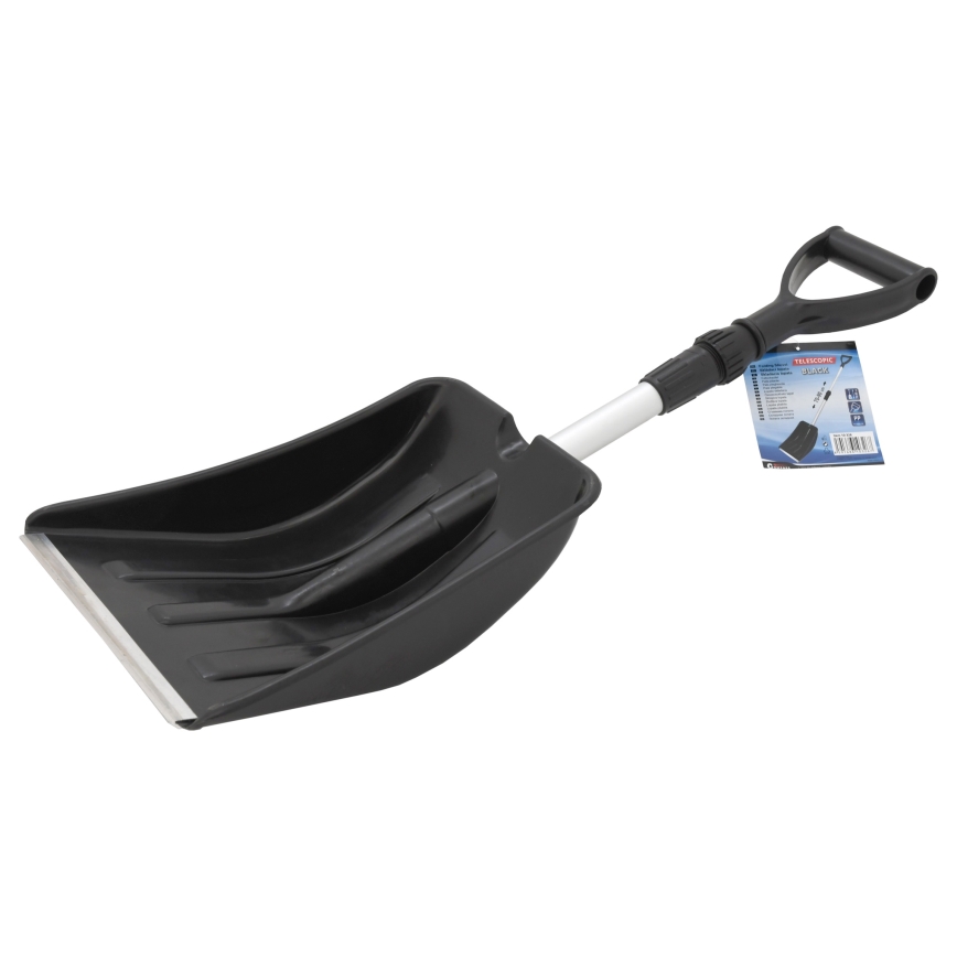 Pá telescópica de neve preta/cinzento