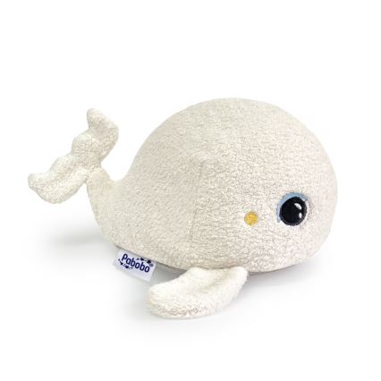 PABOBO - Brinquedo de peluche que brilha e com melodia BELUGA 3xAAA baleia